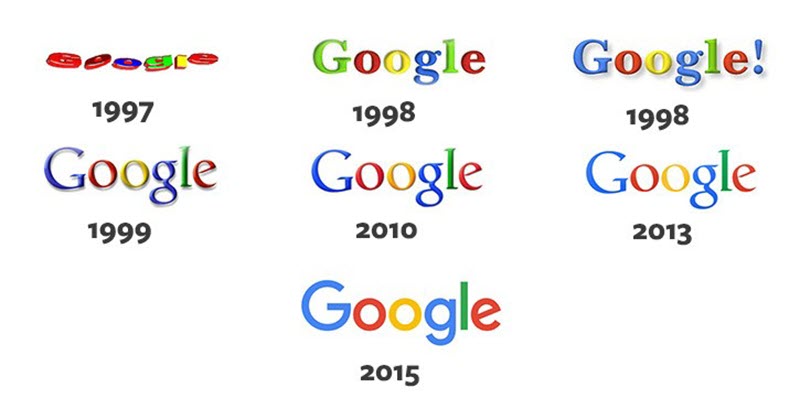 google logos over time.