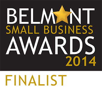 Belmont small business awards 2014 finalist logo.